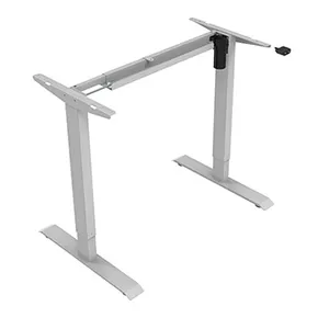 Stelaż / podstawa biurka, elektycznie regulowany, regulacja rozstawu 500mm, szary, 70 kg nośność, ergo